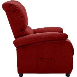 TRUE DEAL Fauteuil Inclinable Rouge Bordeaux Tissu 9 TRUE DEAL Fauteuil Inclinable Rouge Bordeaux Tissu -Pas Cher Fauteuil Magasin 57845550 3