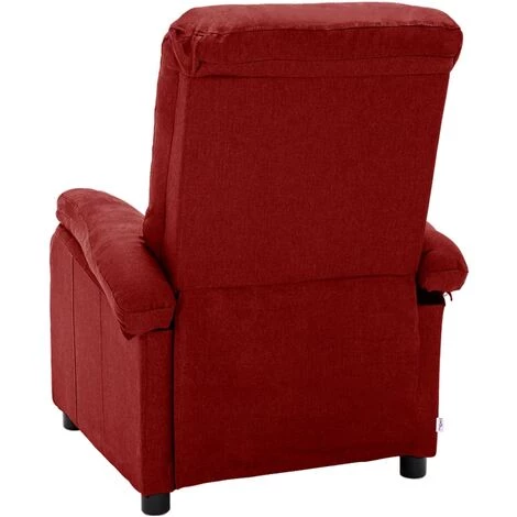 TRUE DEAL Fauteuil Inclinable Rouge Bordeaux Tissu 7 TRUE DEAL Fauteuil Inclinable Rouge Bordeaux Tissu – Image 5