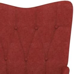 TRUE DEAL Chaise De Relaxation Rouge Bordeaux Tissu -Pas Cher Fauteuil Magasin 57845674 5