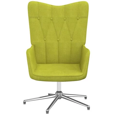 TRUE DEAL Chaise De Relaxation Vert Tissu 4 TRUE DEAL Chaise De Relaxation Vert Tissu – Image 2