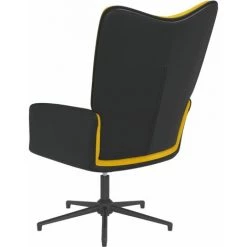 TRUE DEAL Chaise De Relaxation Jaune Moutarde Velours Et PVC 10 TRUE DEAL Chaise De Relaxation Jaune Moutarde Velours Et PVC -Pas Cher Fauteuil Magasin 57845712 4