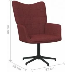 TRUE DEAL Chaise De Relaxation Rouge Bordeaux Tissu -Pas Cher Fauteuil Magasin 57845730 5