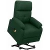 TRUE DEAL Fauteuil De Massage Inclinable Vert Foncé Tissu