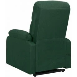TRUE DEAL Fauteuil De Massage Inclinable Vert Foncé Tissu -Pas Cher Fauteuil Magasin 57845776 5