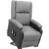 TRUE DEAL Fauteuil De Massage Inclinable Gris Clair Tissu 1 TRUE DEAL Fauteuil De Massage Inclinable Gris Clair Tissu -Pas Cher Fauteuil Magasin 57845790 1