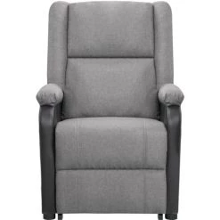 TRUE DEAL Fauteuil De Massage Inclinable Gris Clair Tissu 9 TRUE DEAL Fauteuil De Massage Inclinable Gris Clair Tissu -Pas Cher Fauteuil Magasin 57845790 3