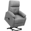 TRUE DEAL Fauteuil Inclinable Gris Clair Tissu