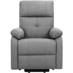 TRUE DEAL Fauteuil Inclinable Gris Clair Tissu -Pas Cher Fauteuil Magasin 57845824 3