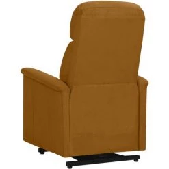 TRUE DEAL Fauteuil Inclinable Marron Similicuir Daim -Pas Cher Fauteuil Magasin 57845826 5