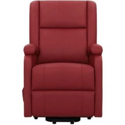 TRUE DEAL Fauteuil Inclinable De Massage Rouge Bordeaux Similicuir -Pas Cher Fauteuil Magasin 57845827 3