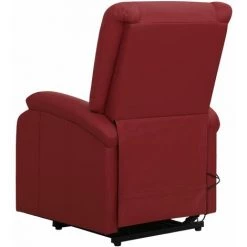TRUE DEAL Fauteuil Inclinable De Massage Rouge Bordeaux Similicuir -Pas Cher Fauteuil Magasin 57845827 5