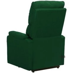 TRUE DEAL Fauteuil De Massage Inclinable Vert Foncé Tissu 10 TRUE DEAL Fauteuil De Massage Inclinable Vert Foncé Tissu -Pas Cher Fauteuil Magasin 57845830 4