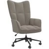 TRUE DEAL Chaise De Relaxation Gris Clair Velours -Pas Cher Fauteuil Magasin 57845883 1