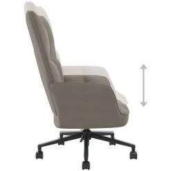 TRUE DEAL Chaise De Relaxation Gris Clair Velours -Pas Cher Fauteuil Magasin 57845883 5