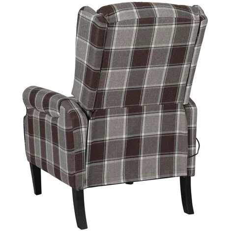 TRUE DEAL Fauteuil De Massage Inclinable Marron Tissu 6 TRUE DEAL Fauteuil De Massage Inclinable Marron Tissu – Image 4