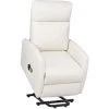 TRUE DEAL Fauteuil Inclinable De Massage Crème Similicuir