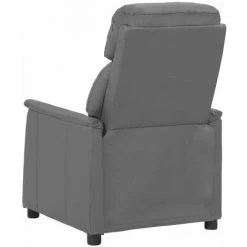 TRUE DEAL Fauteuil Inclinable Gris Similicuir 10 TRUE DEAL Fauteuil Inclinable Gris Similicuir -Pas Cher Fauteuil Magasin 57846795 4
