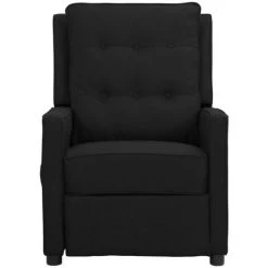 TRUE DEAL Fauteuil Inclinable Noir Tissu -Pas Cher Fauteuil Magasin 57846883 2