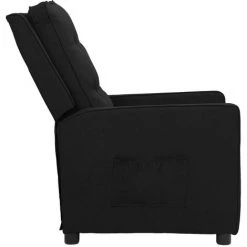TRUE DEAL Fauteuil Inclinable Noir Tissu -Pas Cher Fauteuil Magasin 57846883 3