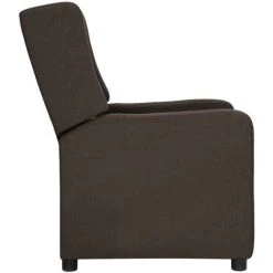 TRUE DEAL Fauteuil Inclinable Marron Foncé Tissu -Pas Cher Fauteuil Magasin 57846948 3