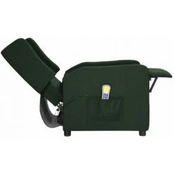 TRUE DEAL Fauteuil De Massage Inclinable Vert Foncé Tissu 11 TRUE DEAL Fauteuil De Massage Inclinable Vert Foncé Tissu -Pas Cher Fauteuil Magasin 57846989 5