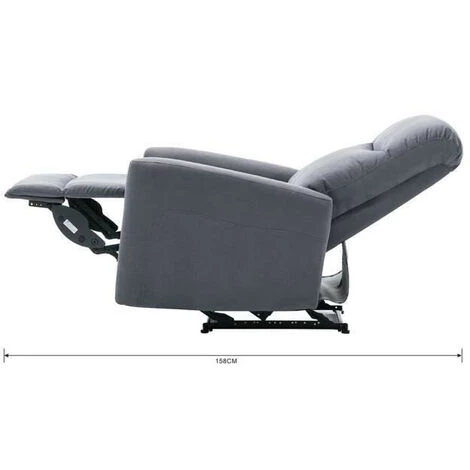 AUTRES Fauteuil Relax électrique - Tissu Gris - JESS 7 AUTRES Fauteuil Relax électrique - Tissu Gris - JESS – Image 5