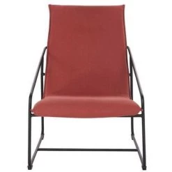 AUTRES LOGAN Fauteuil - Pieds En Métal - Tissu Orange Foncé - L 65 X P 84 X H 88 Cm -Pas Cher Fauteuil Magasin 57867325 3