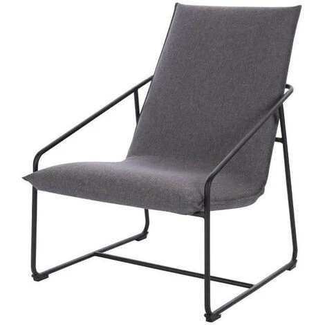 AUTRES LOGAN Fauteuil - Pieds En Métal - Tissu Gris - L 65 X P 84 X H 88 Cm 5 AUTRES LOGAN Fauteuil - Pieds En Métal - Tissu Gris - L 65 X P 84 X H 88 Cm – Image 3