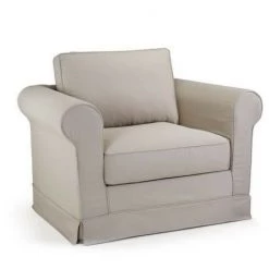 AUTRES ROY Fauteuil Tissu Beige - L 92 X P 84 X H 81 Cm