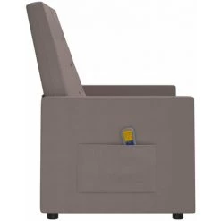 Fauteuil De Massage Inclinable à 2 Places Tissu Taupe VidaXL -Pas Cher Fauteuil Magasin 57912310 4