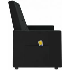 Fauteuil De Massage Inclinable à 3 Places Tissu Noir VidaXL -Pas Cher Fauteuil Magasin 57912313 4