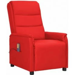 Fauteuil De Massage Inclinable Similicuir Rouge VidaXL