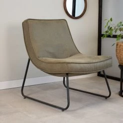 DIMEHOUSE Lowen Fauteuil Industriel Vert - Vert