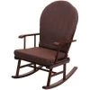 DéCOSHOP26 Fauteuil Chaise à Bascule Rocking Chair Relaxation En Tissu Marron Et Bois Massif Marron - Marron 1 DéCOSHOP26 Fauteuil Chaise à Bascule Rocking Chair Relaxation En Tissu Marron Et Bois Massif Marron - Marron -Pas Cher Fauteuil Magasin 58088924 1