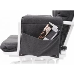 DéCOSHOP26 Fauteuil Chaise à Bascule Rocking Chair Avec Repose-pieds Relaxation Design Rustique En Bois De Bouleau Blanc Et Tissu Gris Foncé - Gris 10 DéCOSHOP26 Fauteuil Chaise à Bascule Rocking Chair Avec Repose-pieds Relaxation Design Rustique En Bois De Bouleau Blanc Et Tissu Gris Foncé - Gris -Pas Cher Fauteuil Magasin 58089865 4