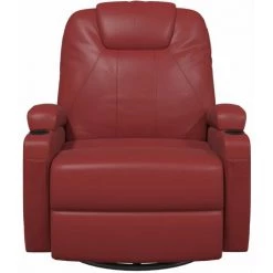 Fauteuil à Bascule De Massage Similicuir Rouge Bordeaux VidaXL -Pas Cher Fauteuil Magasin 58125851 3