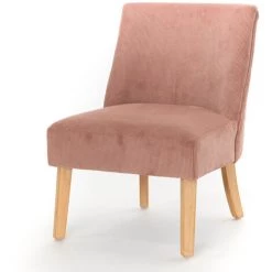 Amadeus - Fauteuil DAG Rose Côtelé En Velours - Multicolore