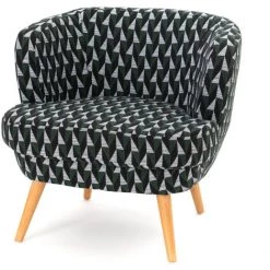 Amadeus - Fauteuil Dagmard Jasper Vert En Coton Et Polyester - Vert