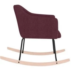 Chaise à Bascule Violet Tissu VidaXL 11 Chaise à Bascule Violet Tissu VidaXL -Pas Cher Fauteuil Magasin 58240063 5