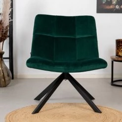 DIMEHOUSE Eevi Fauteuil Industriel Vert Foncé Velours - Vert 8 DIMEHOUSE Eevi Fauteuil Industriel Vert Foncé Velours - Vert -Pas Cher Fauteuil Magasin 58242456 2
