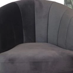 DIMEHOUSE Amy Fauteuil Industriel Noir Velours - Noir 11 DIMEHOUSE Amy Fauteuil Industriel Noir Velours - Noir -Pas Cher Fauteuil Magasin 58242553 5