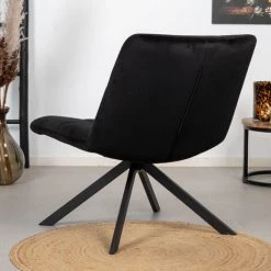 DIMEHOUSE Eevi Fauteuil Industriel Noir Velours - Noir 9 DIMEHOUSE Eevi Fauteuil Industriel Noir Velours - Noir -Pas Cher Fauteuil Magasin 58243097 3