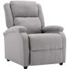 INLIFE Fauteuil Inclinable TV Gris Clair Tissu