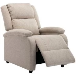 INLIFE Fauteuil Inclinable TV Crème Tissu 10 INLIFE Fauteuil Inclinable TV Crème Tissu -Pas Cher Fauteuil Magasin 58276439 4