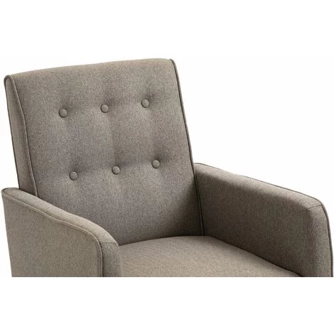 DéCOSHOP26 Fauteuil à Bascule Rocking Chair Design Moderne Dossier Capitonné En Tissu Pieds En Bois Tissu Taupe - Taupe 7 DéCOSHOP26 Fauteuil à Bascule Rocking Chair Design Moderne Dossier Capitonné En Tissu Pieds En Bois Tissu Taupe - Taupe – Image 5