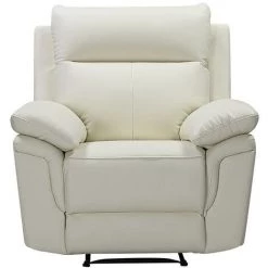 VENTE-UNIQUE.COM Fauteuil Relax En Cuir De Buffle PAKITA - Ivoire - Ivoire -Pas Cher Fauteuil Magasin 58322328 4