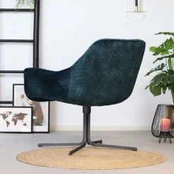 DIMEHOUSE Lizzy Fauteuil Industriel Bleu Foncé Velours - Bleu 9 DIMEHOUSE Lizzy Fauteuil Industriel Bleu Foncé Velours - Bleu -Pas Cher Fauteuil Magasin 58331418 3