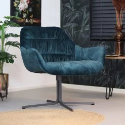 DIMEHOUSE Lizzy Fauteuil Industriel Bleu Foncé Velours - Bleu 10 DIMEHOUSE Lizzy Fauteuil Industriel Bleu Foncé Velours - Bleu -Pas Cher Fauteuil Magasin 58331418 4