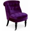 Paris Prix - Fauteuil Crapaud En Velours "naloje" 76cm Violet