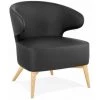 Paris Prix - Fauteuil Design Lounge "dorla" 72cm Noir & Naturel -Pas Cher Fauteuil Magasin 58461417 1